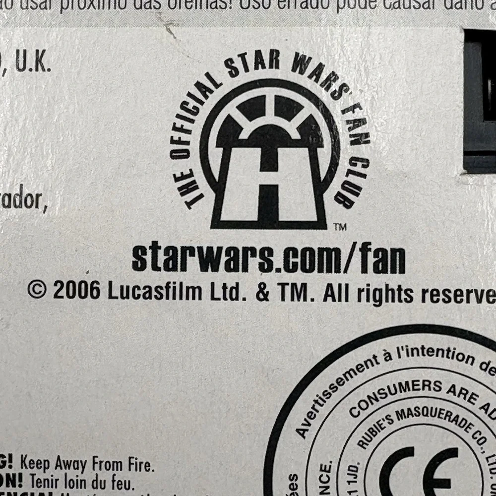 Darth Vader Breathing Sound Device 2008 Star Wars Costume Rubies NIB